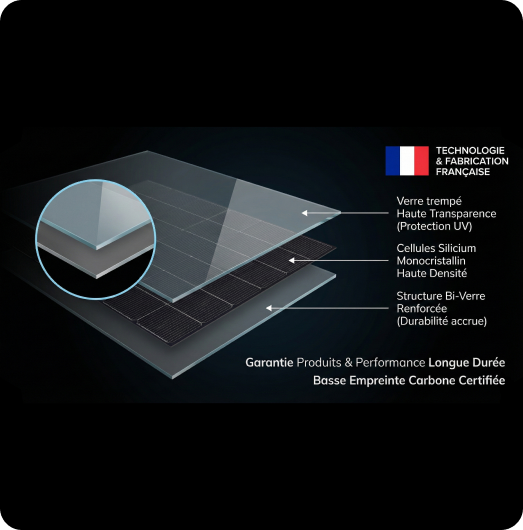 Cinq panneaux solaires Voltec Solar